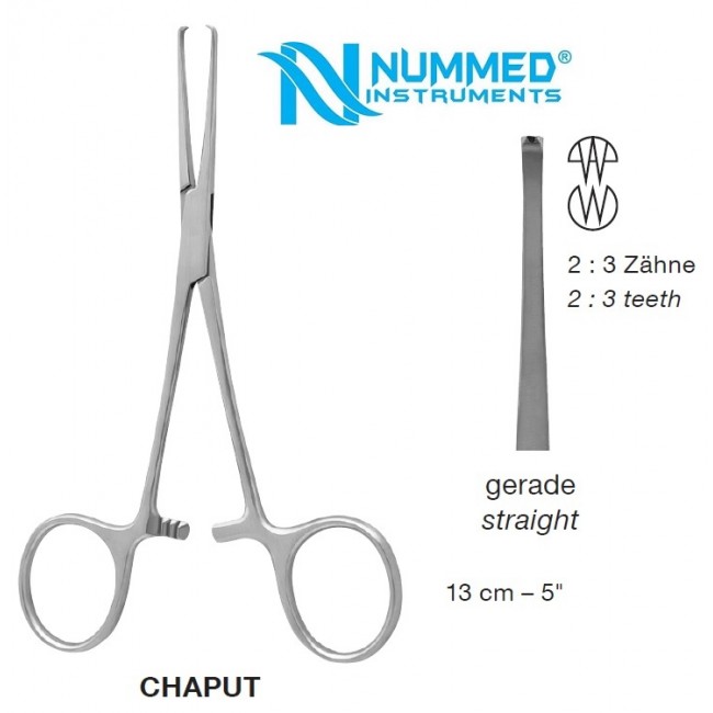 Chaput Forceps Straight,2X3 Teeth,13 cm Chaput Forceps Straight,2X3 Teeth,13 cm
